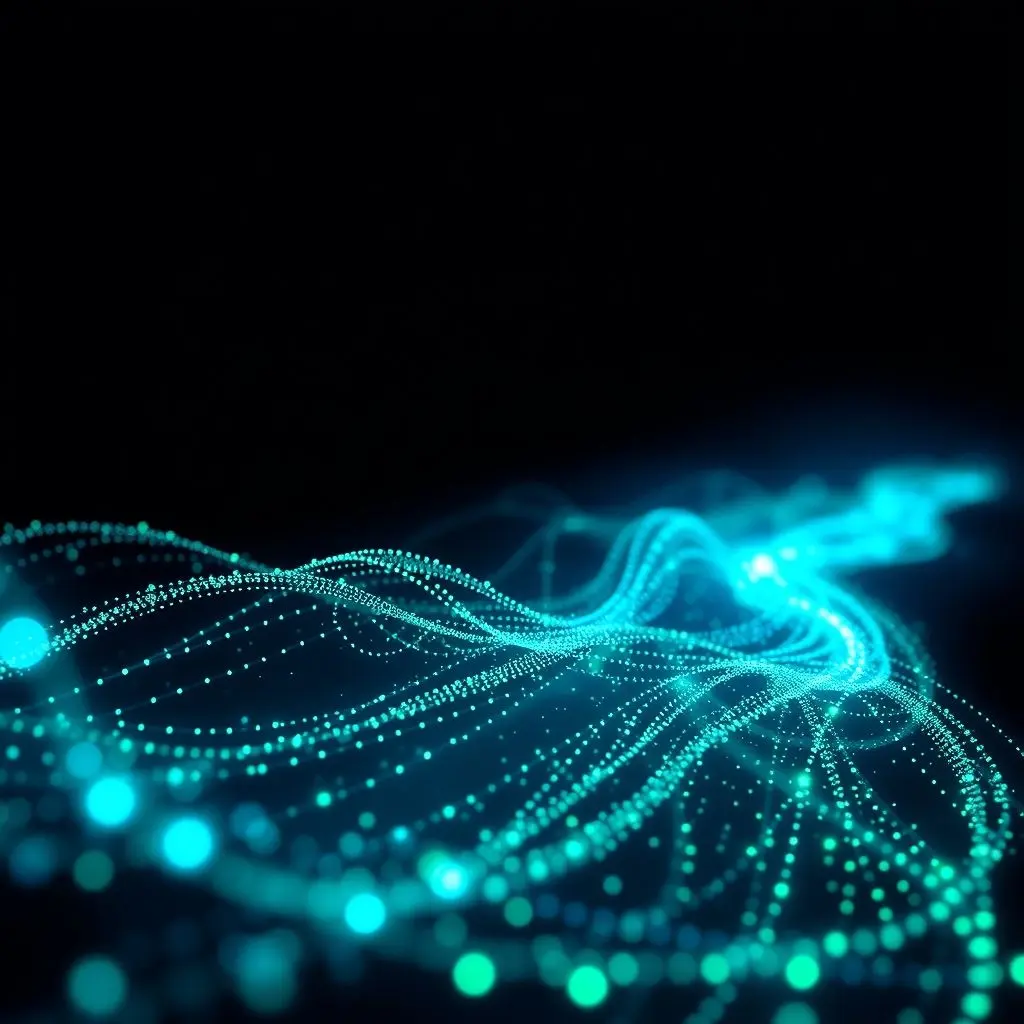 Digital data trail flowing, representing online activity