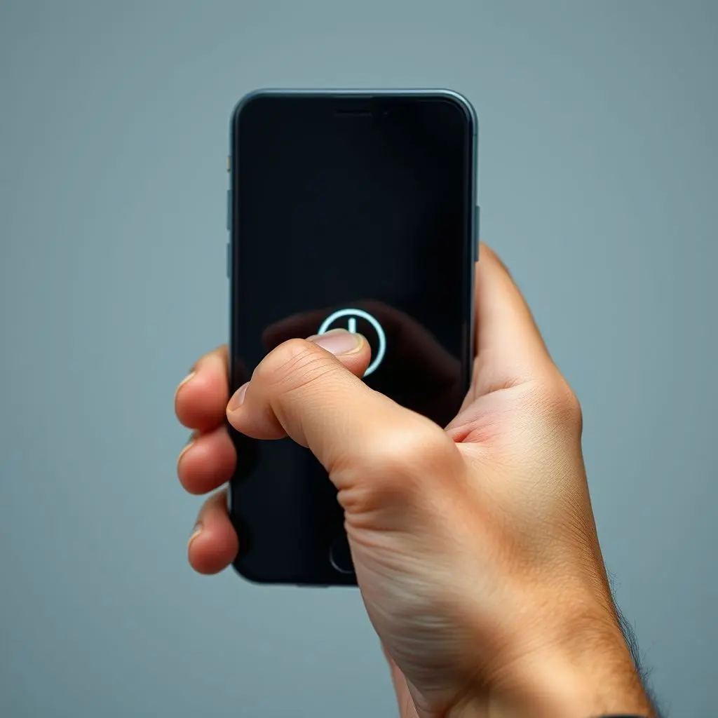 Person immediately turning off a smartphone that just got wet