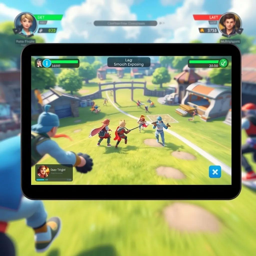 Screenshot of a smooth, fluid online game showing characters moving correctly.