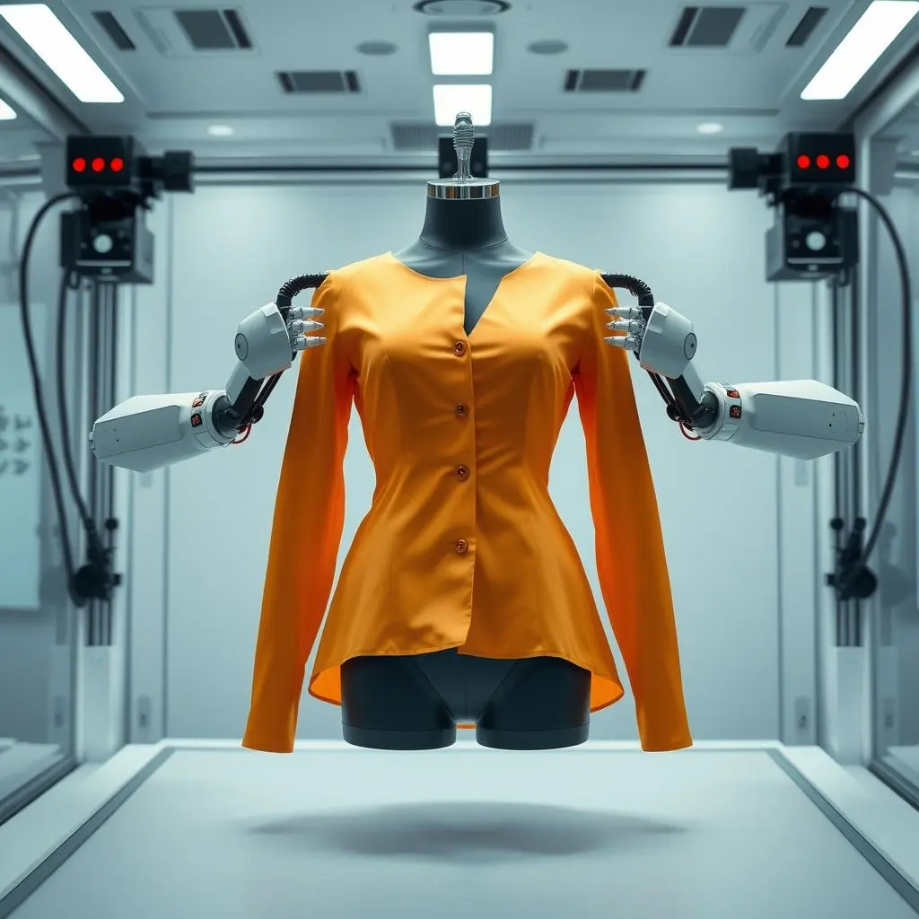 Conceptual image of a personalized garment being produced on demand