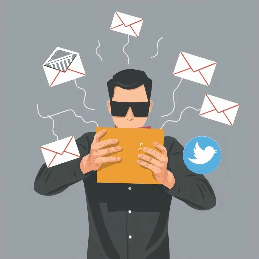 Person protecting digital accounts from phishing attempts