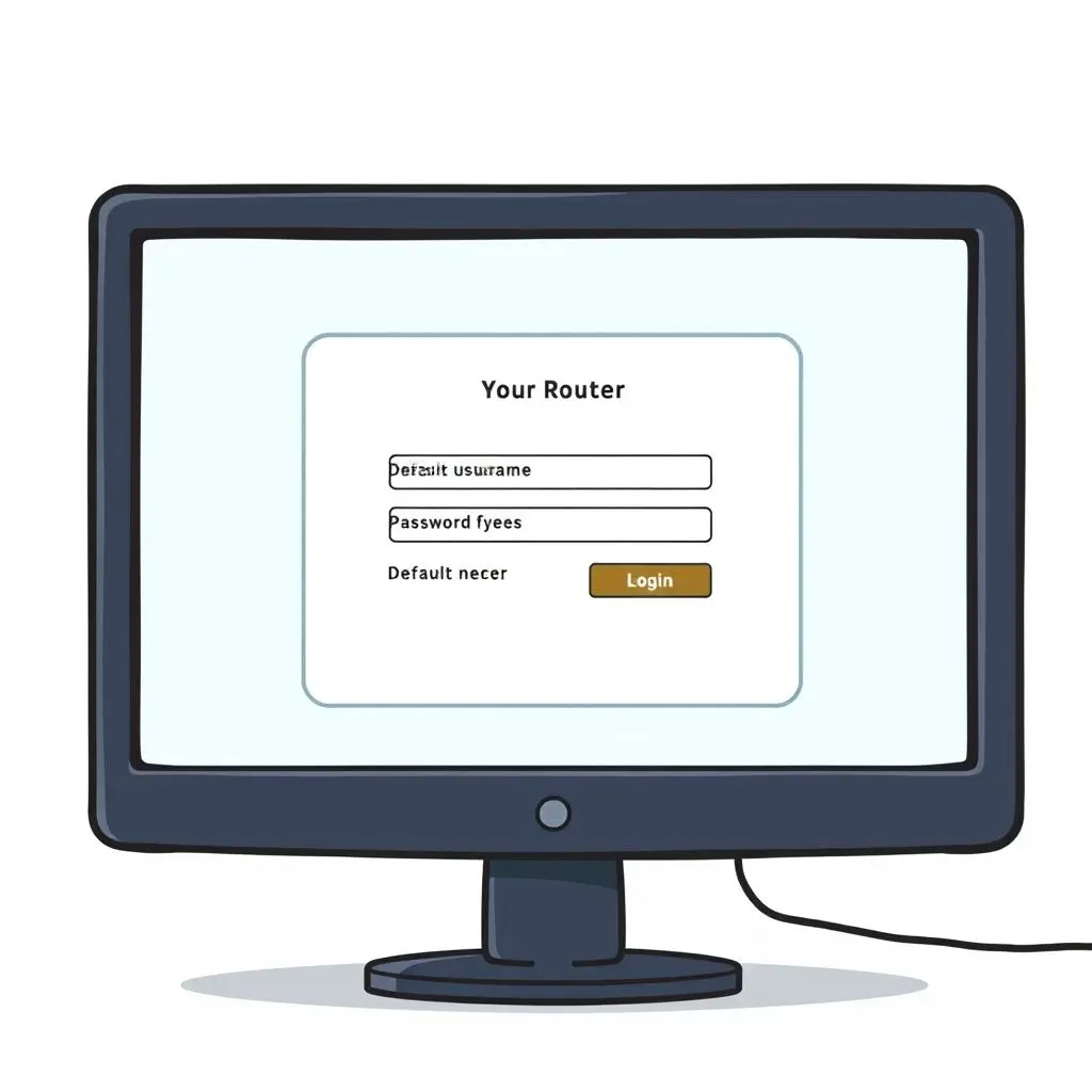 Generic router login screen prompting for username and password.