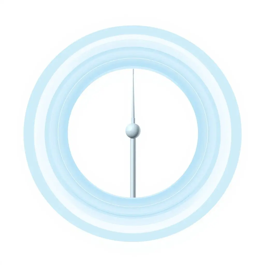 Diagram illustrating Wi-Fi signal radiating in a donut shape from an antenna