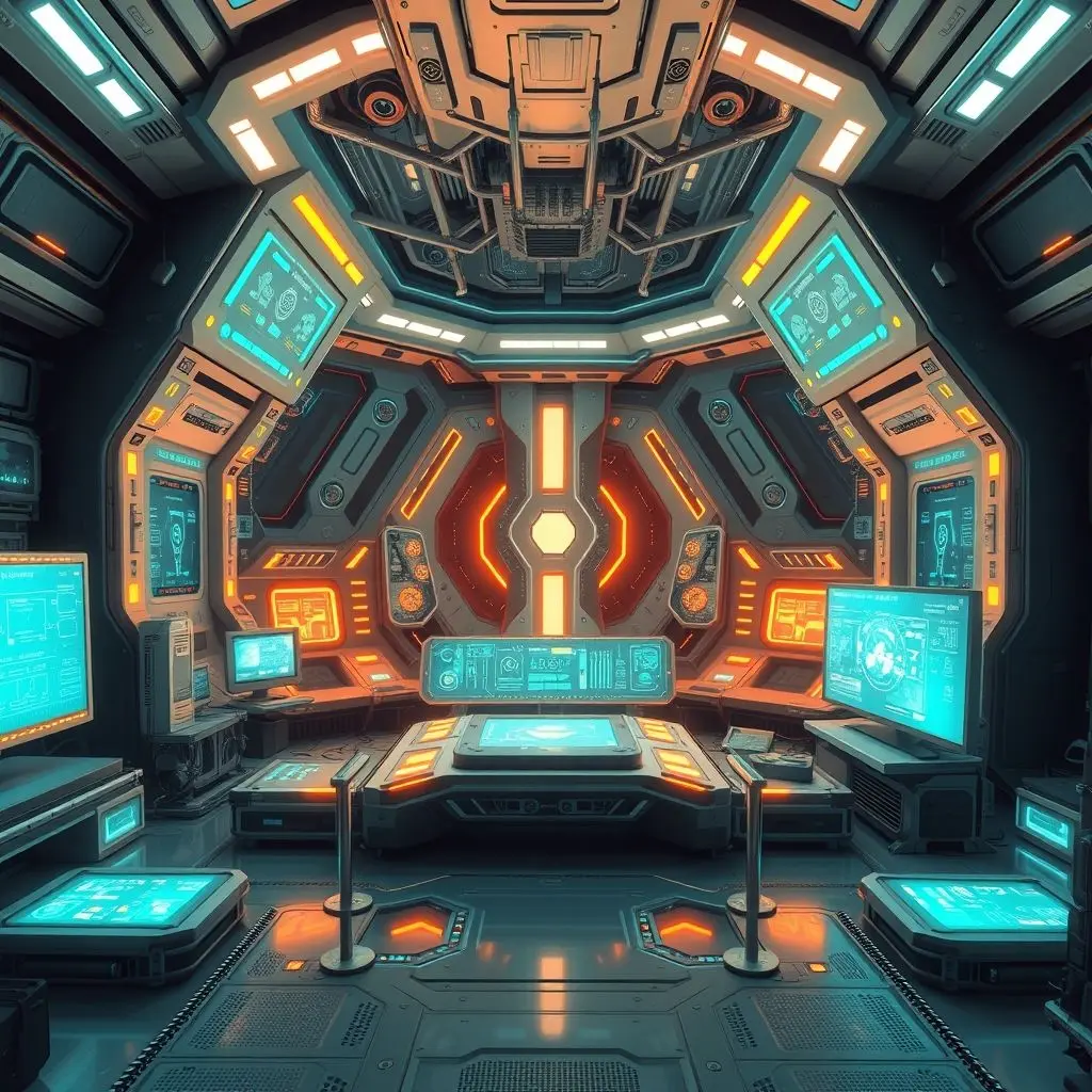 Futuristic city or technology representing an advanced civilization capable of simulation