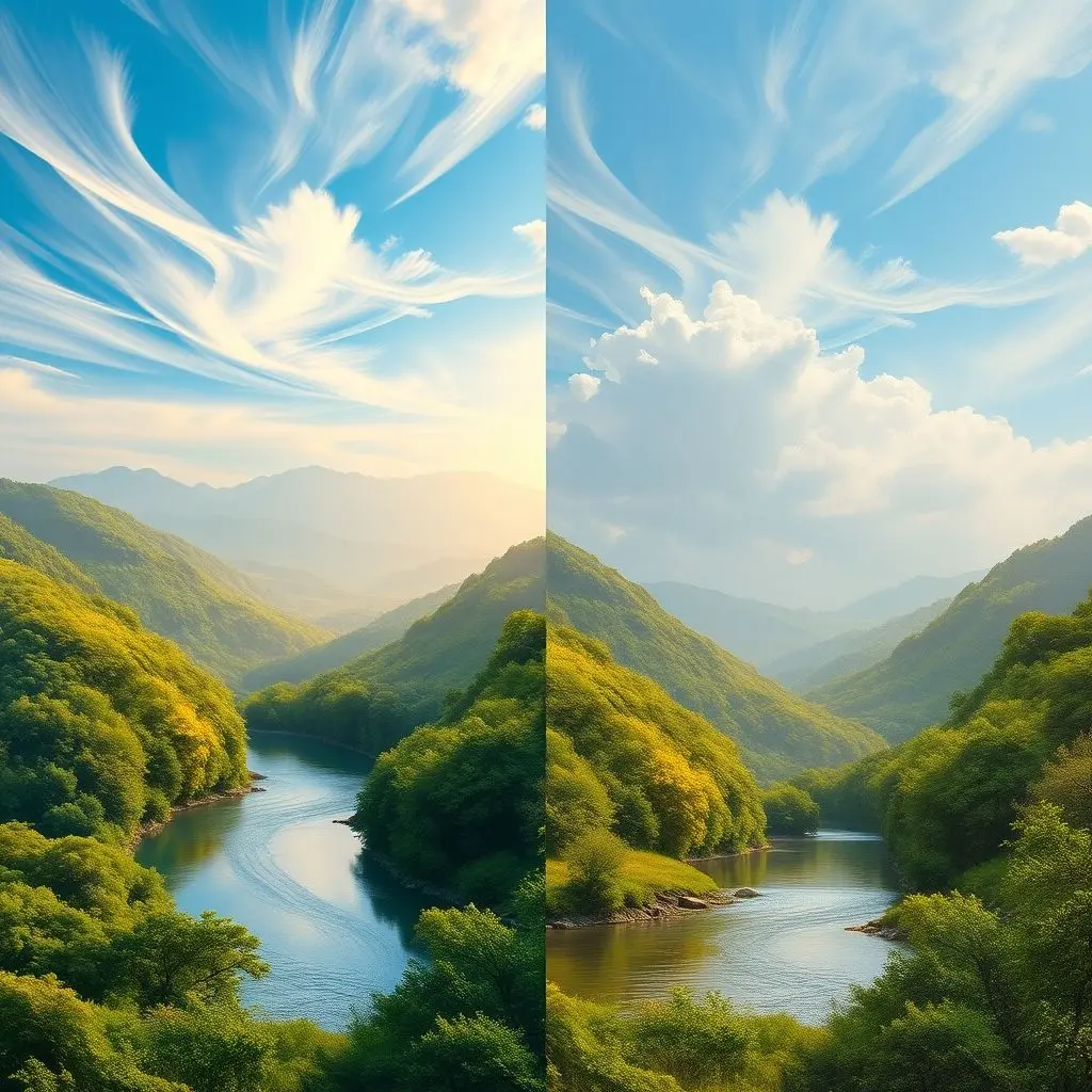 Side by side comparison of AI art and human art