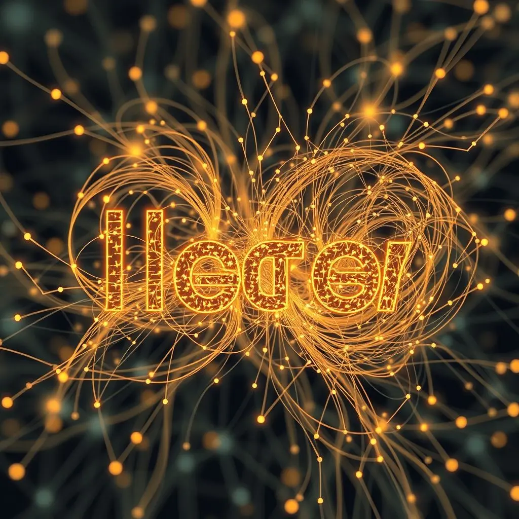 Abstract image representing complex network or brain pattern suggesting AI writing sophistication