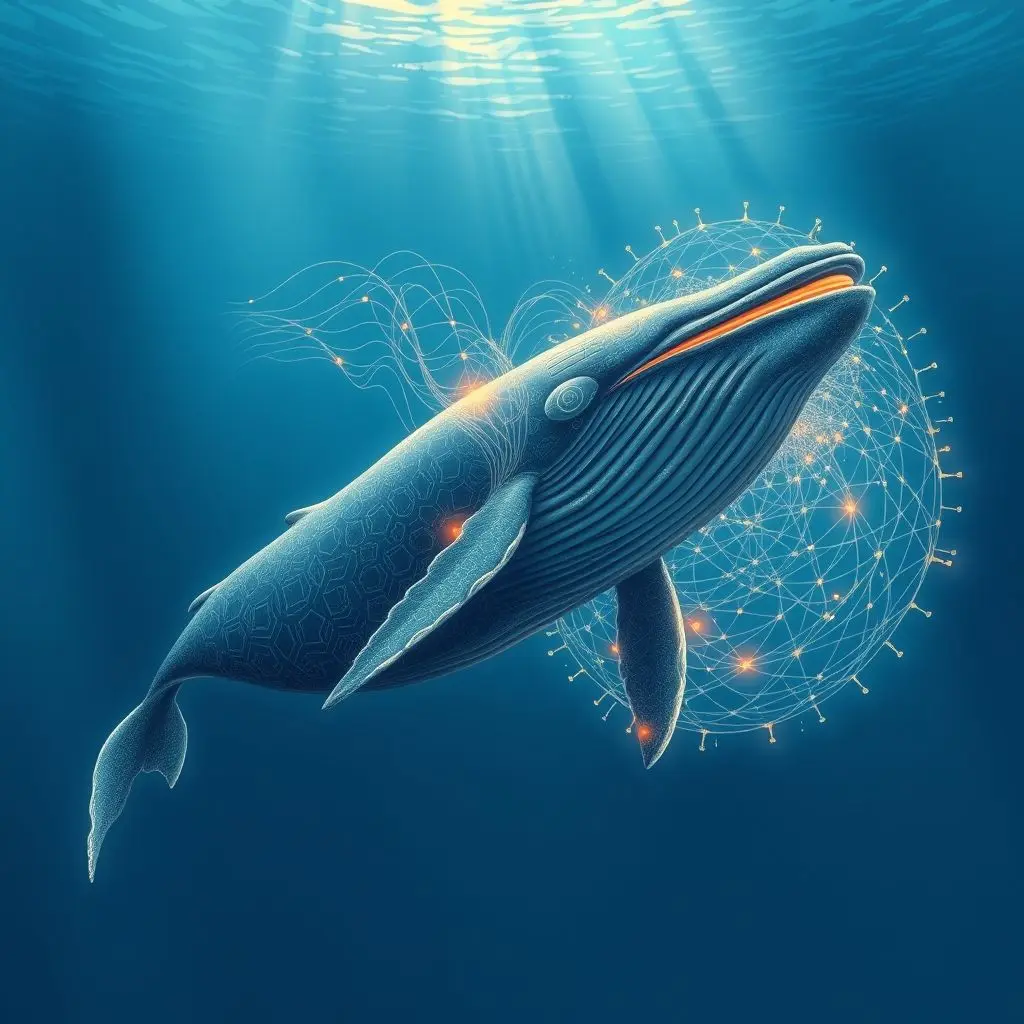 AI analyzing whale song underwater