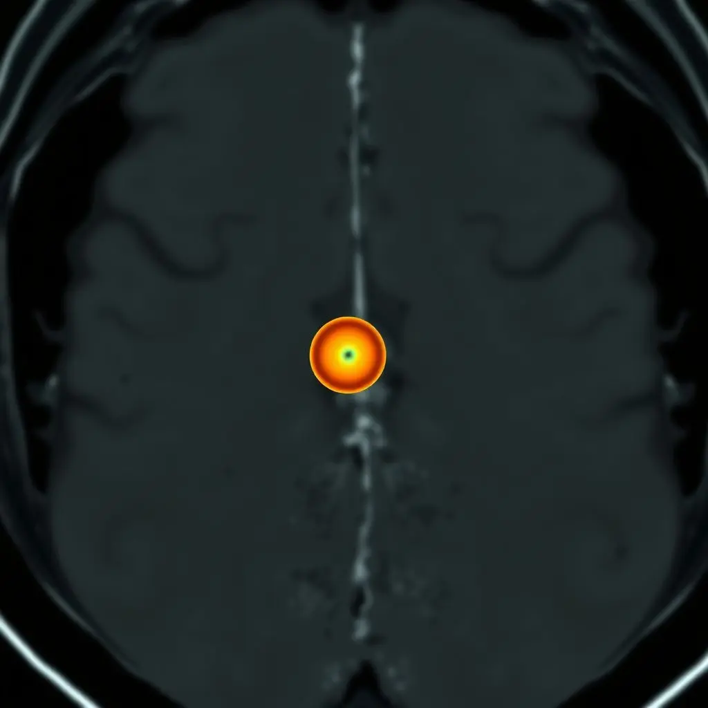 AI algorithm highlighting potential cancer area on medical scan