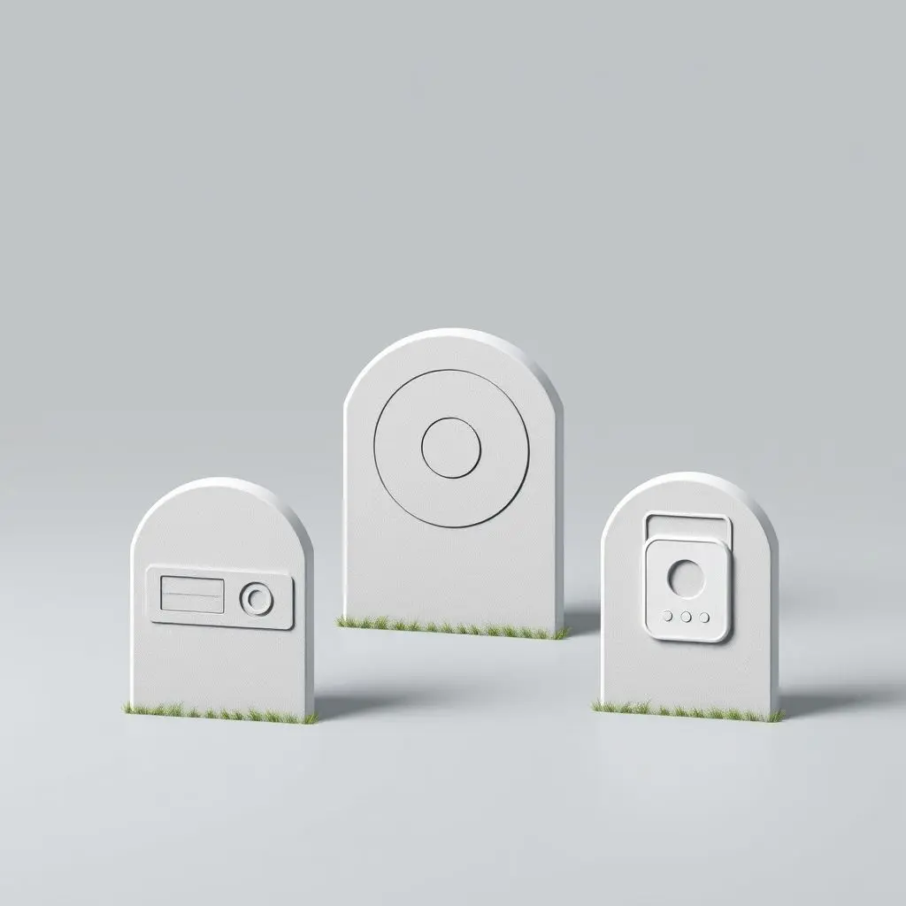Stylized digital tombstone representing failed technology.