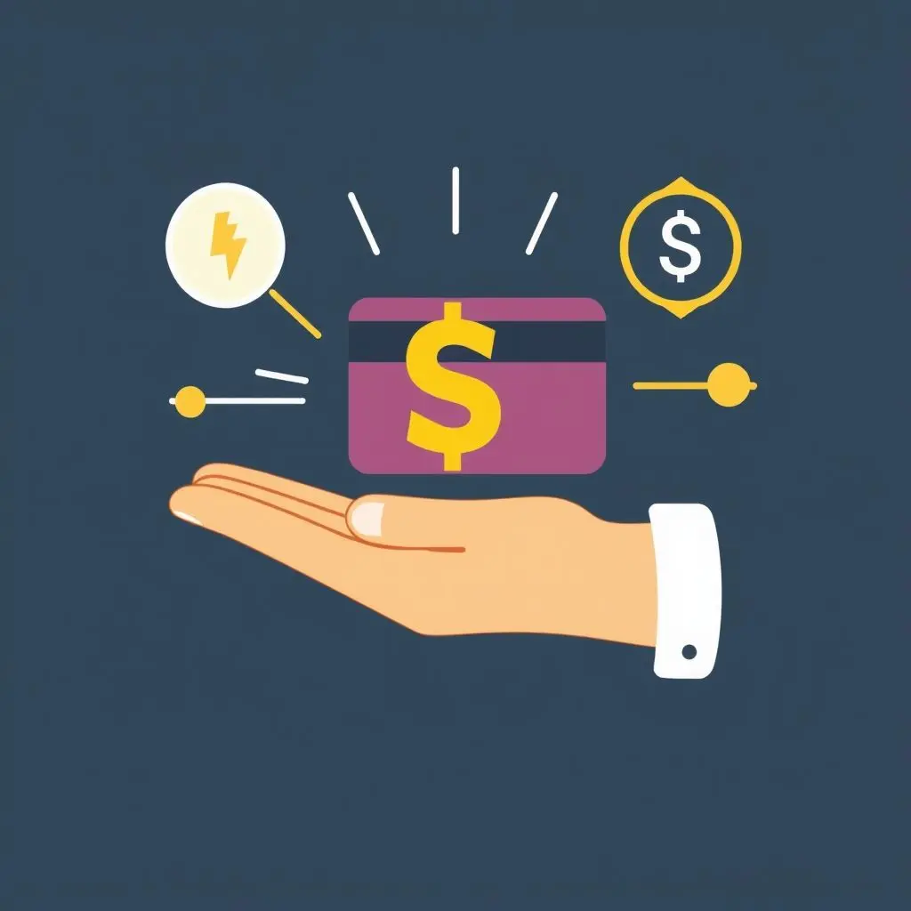 Icon representing extortion, possibly a hand holding money being targeted by denial of service symbols.