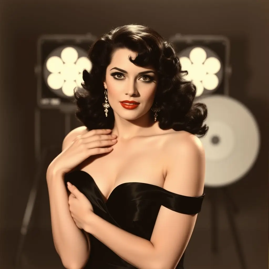 Hedy Lamarr in a glamorous Hollywood pose