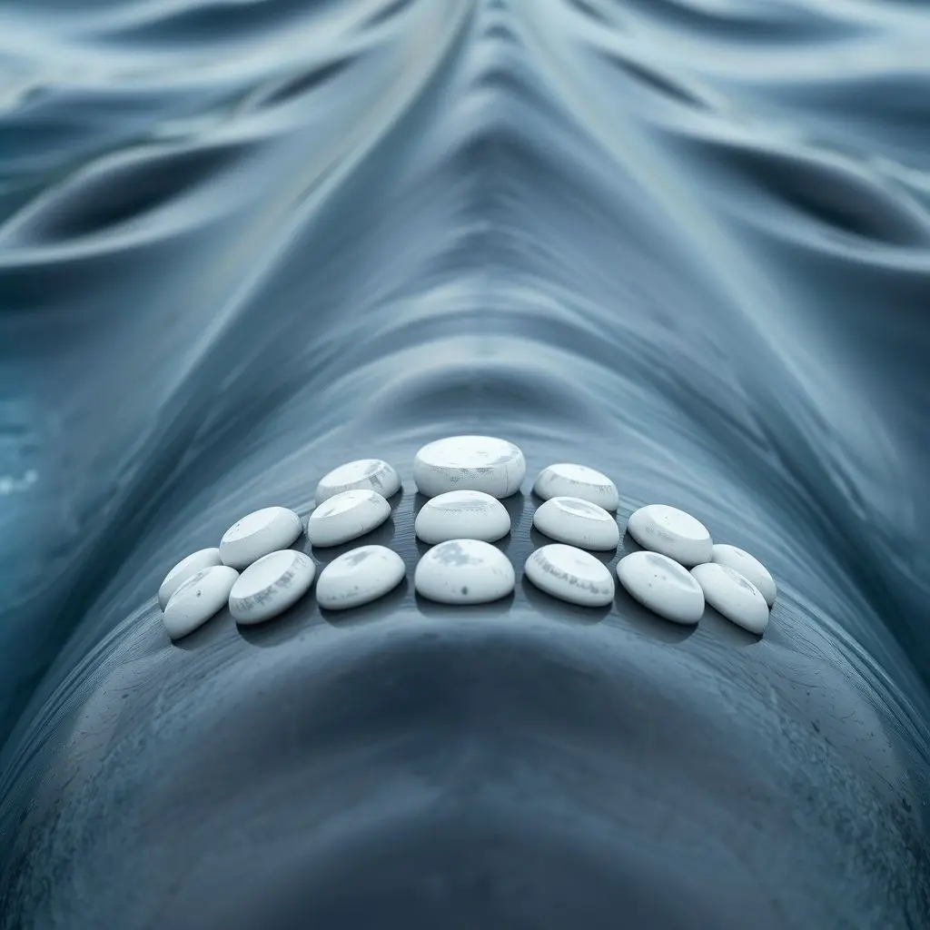 Close-up photo showing the leading edge of a humpback whale fin with prominent rounded tubercles along the front.