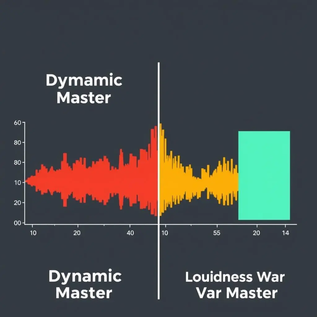 Comparison of a dynamic and a compressed waveform