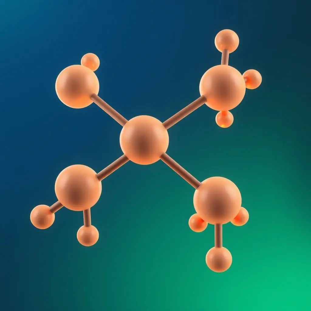 Simplified molecular structure of Polytetrafluoroethylene (PTFE) showing strong carbon-fluorine bonds.