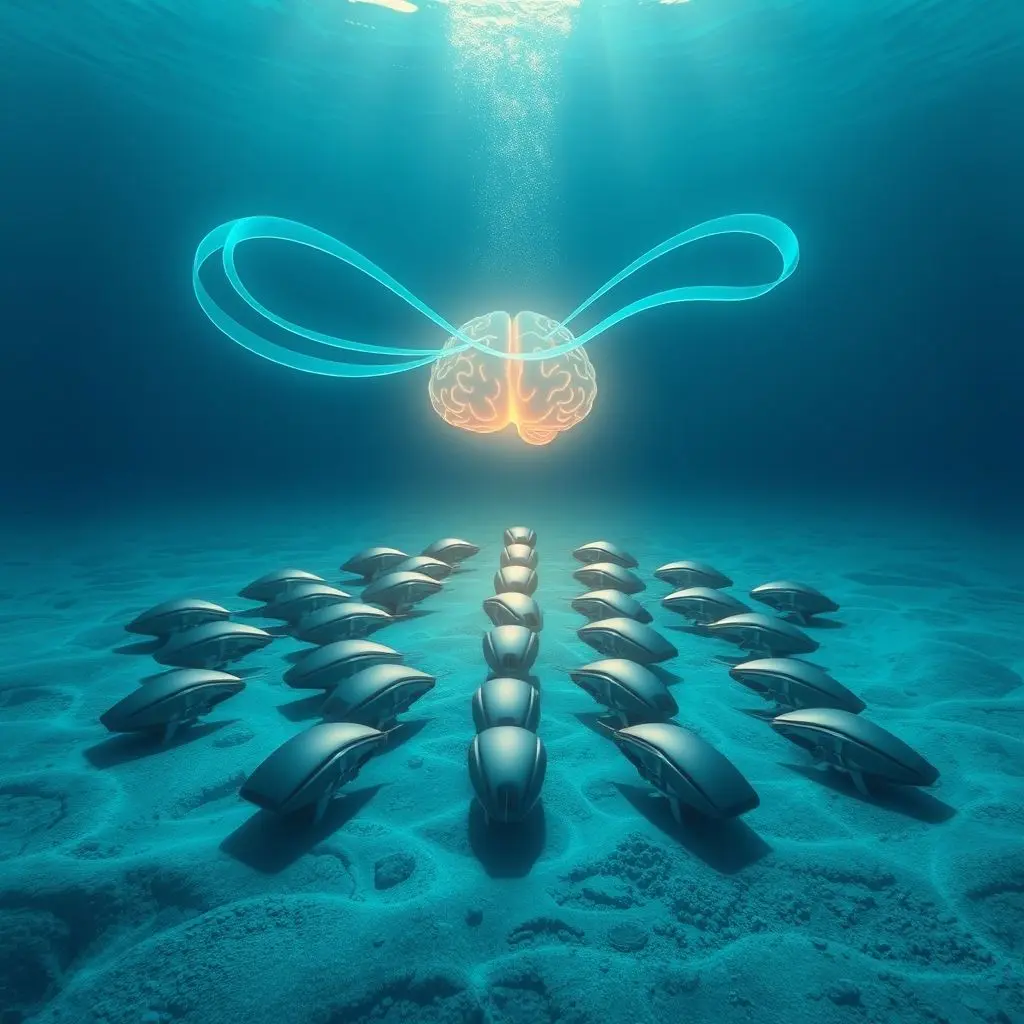 Underwater microphones capturing sound for AI analysis