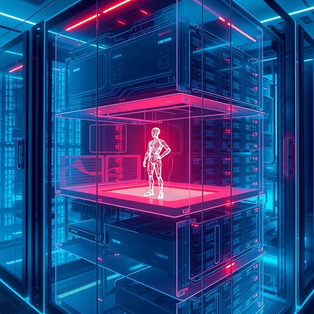 A digital fortress being tested by an internal 'enemy' team, symbolizing Red Team operations