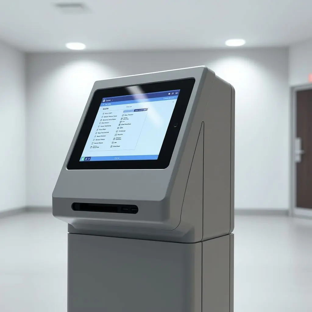 Understanding Direct Recording Electronic (DRE) Voting Machines Modern Direct Recording Electronic (DRE) voting machine with a ballot on a touchscreen