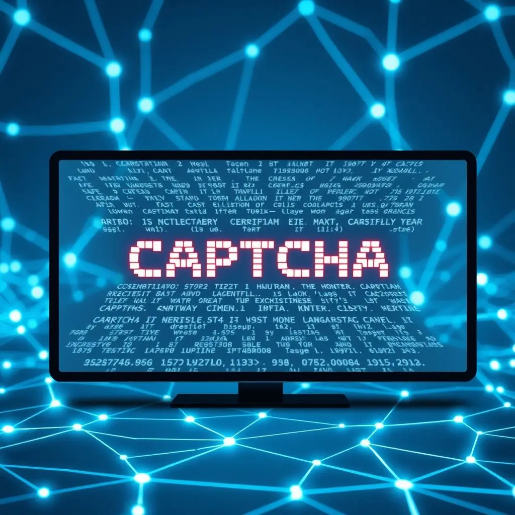 Classic CAPTCHA with distorted text for human verification