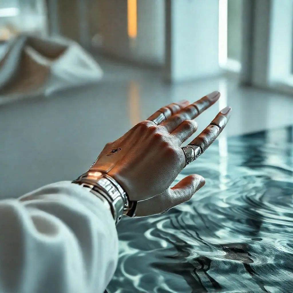 Bionic hand feeling textures