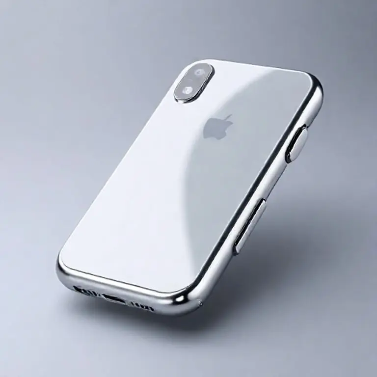 Futuristic iPhone or Apple Watch made of Liquidmetal, showcasing extreme durability and sleek design.